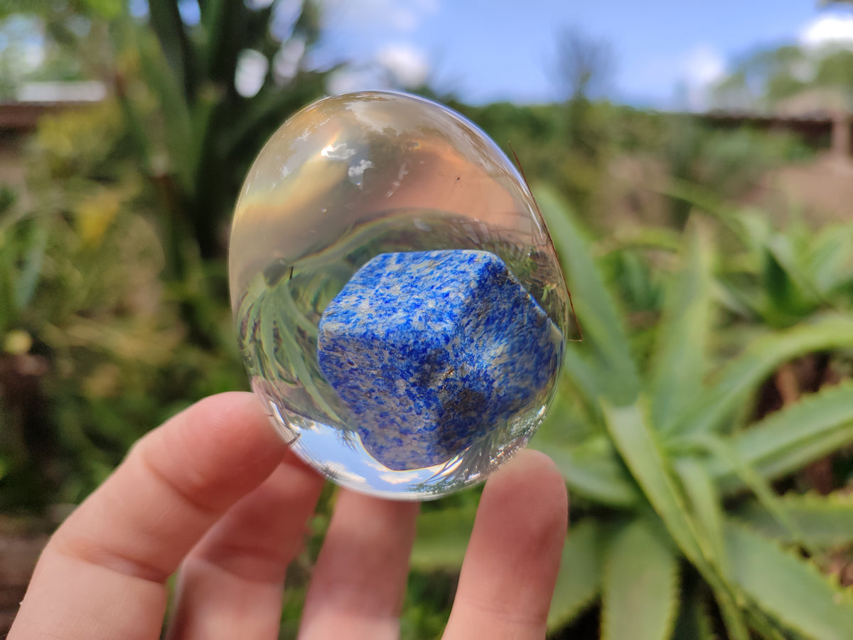 Polished Lapis Lazuli Specimen In Resin Egg - Sold Per Item - From Afghanistan - Toprock Gemstones and Minerals 