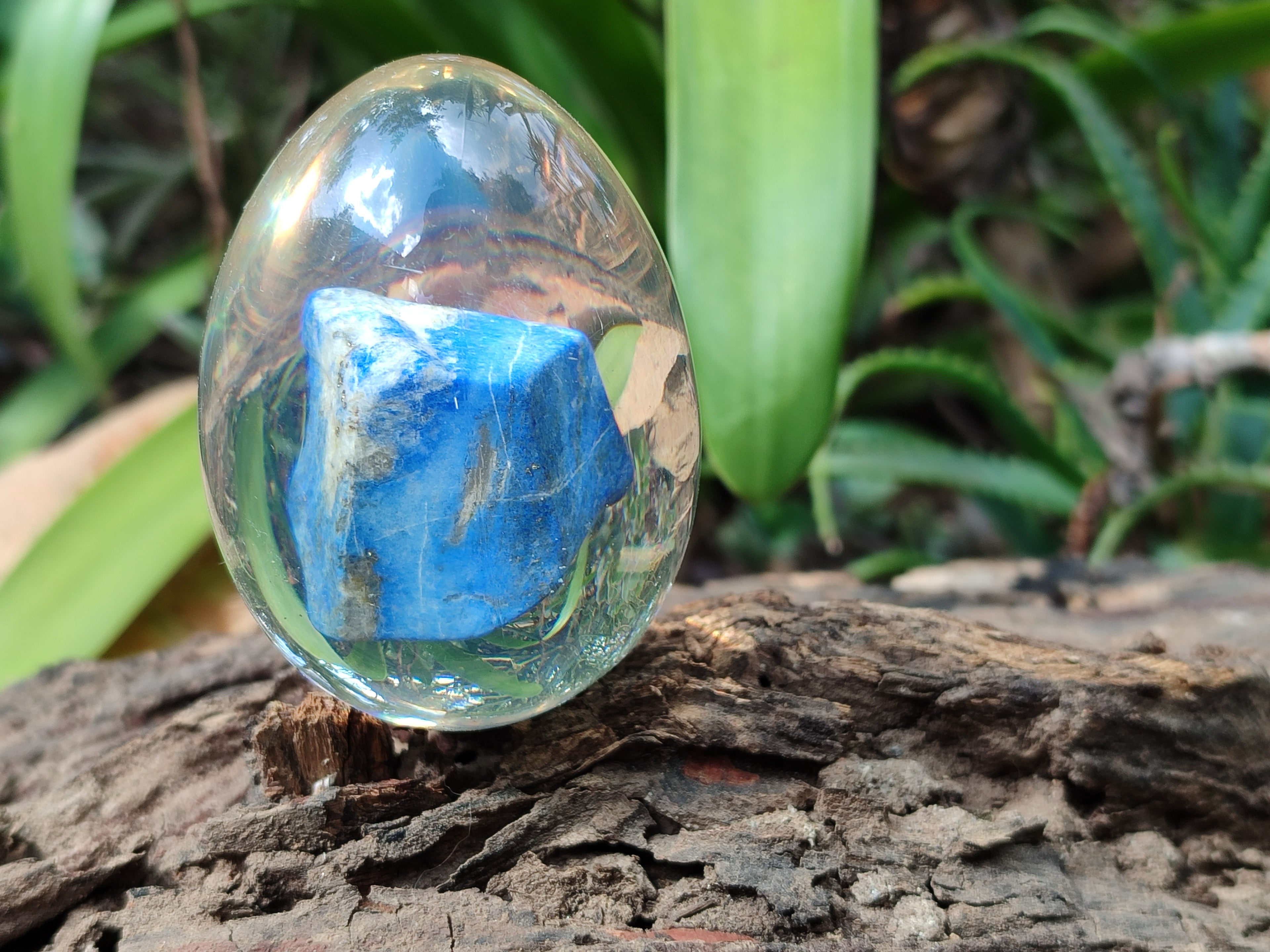 Polished Lapis Lazuli Specimen In Resin Egg - Sold Per Item - From Afghanistan - Toprock Gemstones and Minerals 
