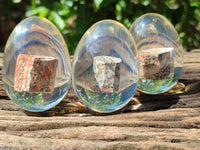 Polished Snakeskin Rhyolite Jasper Specimen In Resin Egg - Sold Per Item - From Australia - Toprock Gemstones and Minerals 