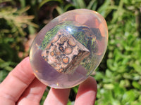 Polished Snakeskin Rhyolite Jasper Specimen In Resin Egg - Sold Per Item - From Australia - Toprock Gemstones and Minerals 
