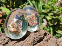 Polished Snakeskin Rhyolite Jasper Specimen In Resin Egg - Sold Per Item - From Australia - Toprock Gemstones and Minerals 