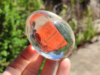 Polished Red Jasper In Resin Egg - Sold Per Item - From Northern Cape, South Africa - Toprock Gemstones and Minerals 