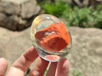 Polished Red Jasper In Resin Egg - Sold Per Item - From Northern Cape, South Africa - Toprock Gemstones and Minerals 