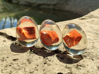 Polished Red Jasper In Resin Egg - Sold Per Item - From Northern Cape, South Africa - Toprock Gemstones and Minerals 