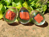 Polished Red Jasper In Resin Egg - Sold Per Item - From Northern Cape, South Africa - Toprock Gemstones and Minerals 