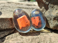 Polished Red Jasper In Resin Egg - Sold Per Item - From Northern Cape, South Africa - Toprock Gemstones and Minerals 