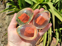 Polished Red Jasper In Resin Egg - Sold Per Item - From Northern Cape, South Africa - Toprock Gemstones and Minerals 