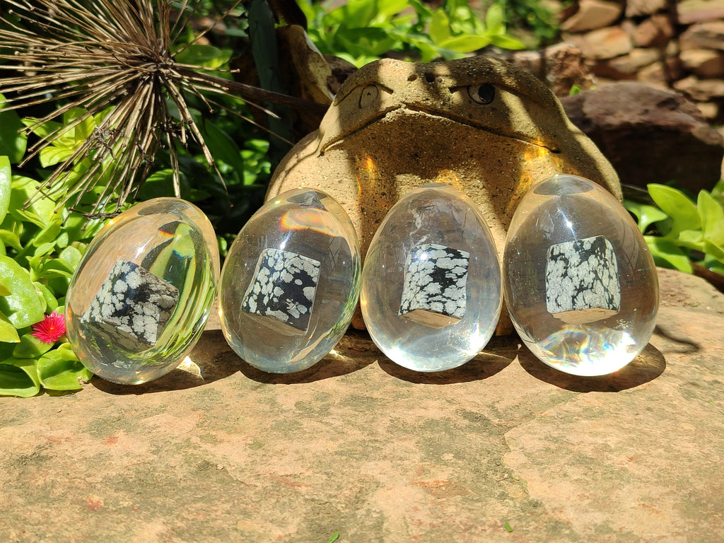 Polished Snowflake Obsidion In Resin Egg - Sold Per Item - From Mexico - Toprock Gemstones and Minerals 