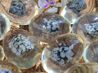 Polished Snowflake Obsidion In Resin Egg - Sold Per Item - From Mexico