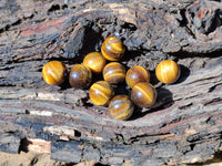 Polished Mini Tigers Eye Sphere-Balls - Sold Per Item - From Northern Cape, South Africa