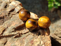 Polished Mini Tigers Eye Sphere-Balls - Sold Per Item - From Northern Cape, South Africa