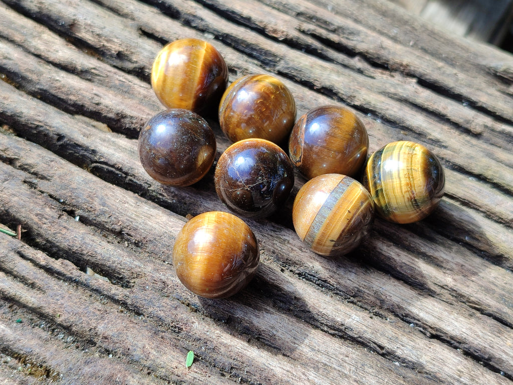 Polished Mini Tigers Eye Sphere-Balls - Sold Per Item - From Northern Cape, South Africa - Toprock Gemstones and Minerals 