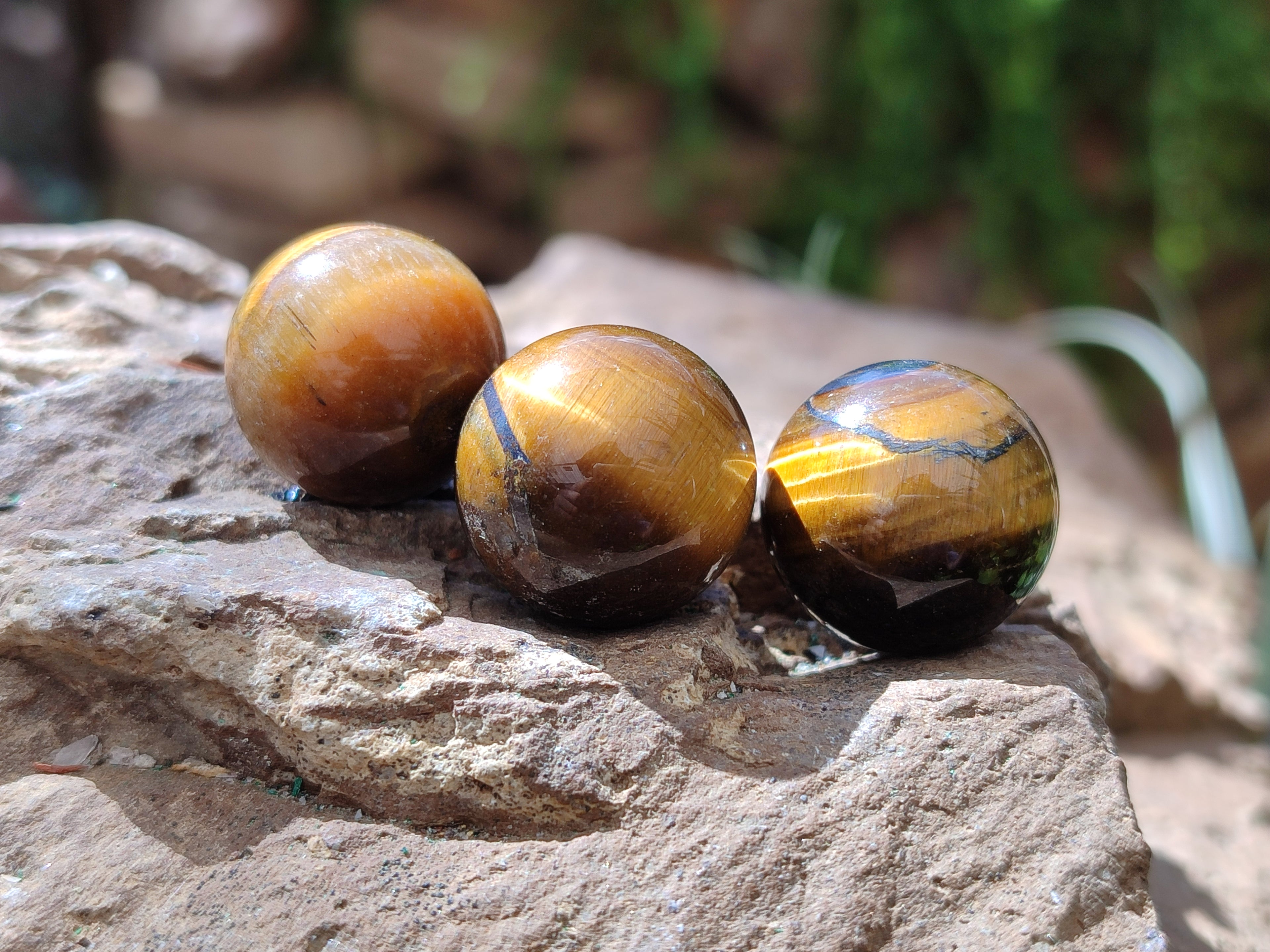 Polished Mini Tigers Eye Sphere-Balls - Sold Per Item - From Northern Cape, South Africa - Toprock Gemstones and Minerals 