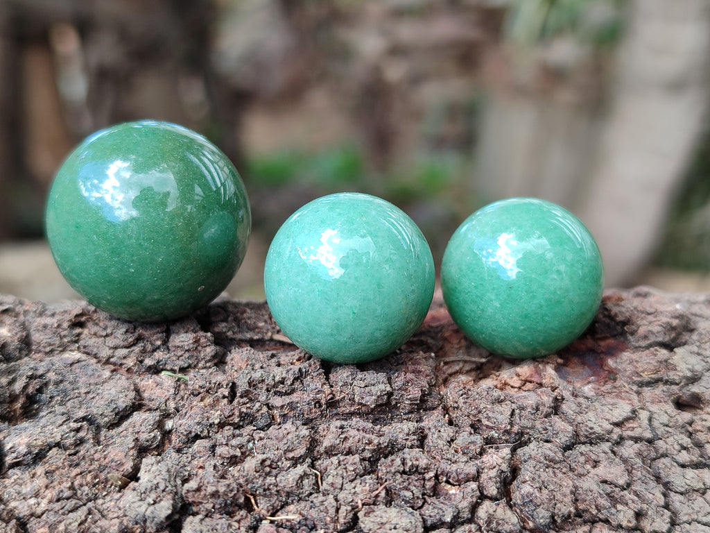 Polished Mini Aventurine Sphere-Balls  - Sold Per Item - From Zimbabwe - Toprock Gemstones and Minerals 