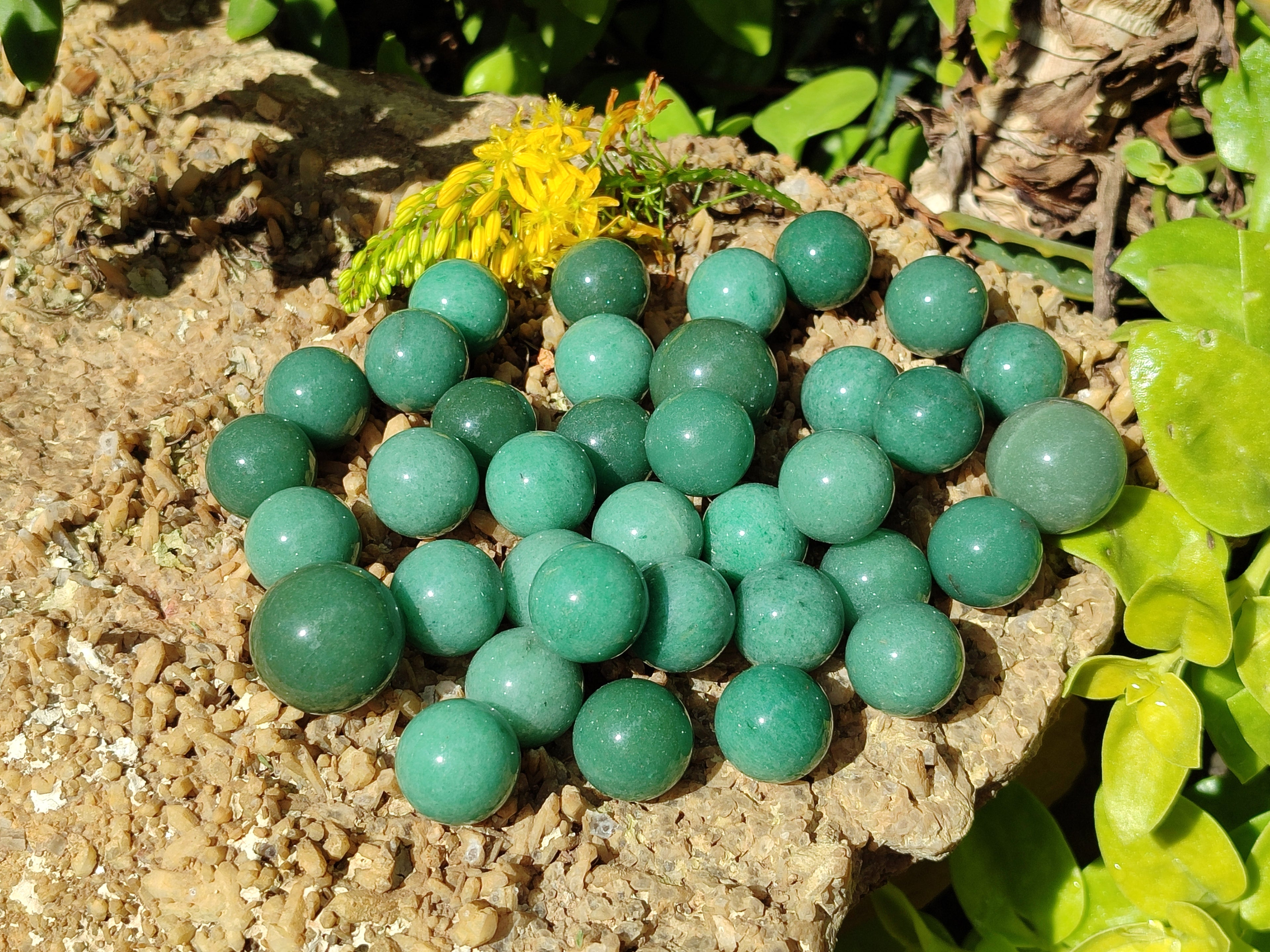 Polished Mini Aventurine Sphere-Balls  - Sold Per Item - From Zimbabwe - Toprock Gemstones and Minerals 