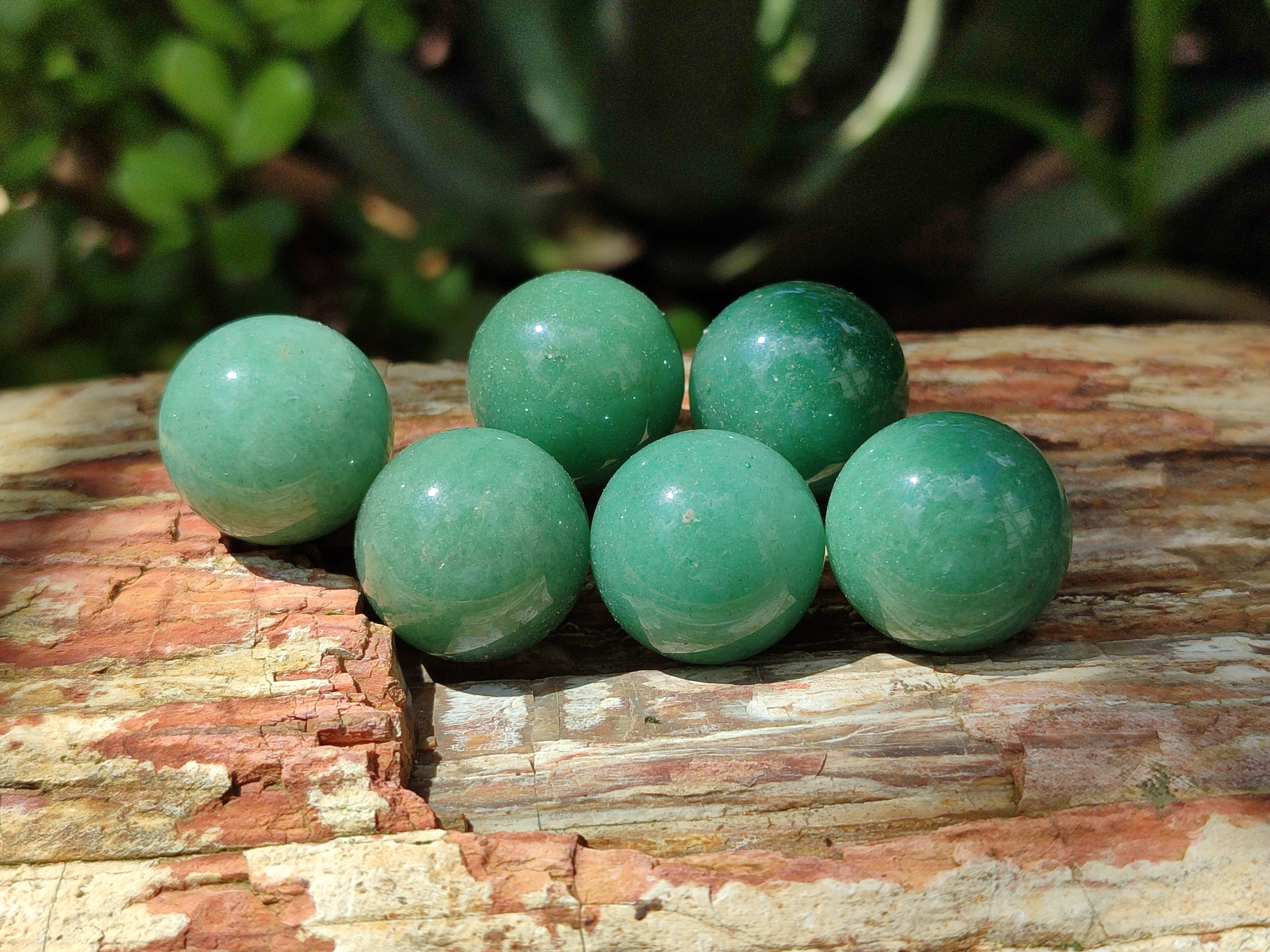 Polished Mini Aventurine Sphere-Balls  - Sold Per Item - From Zimbabwe - Toprock Gemstones and Minerals 