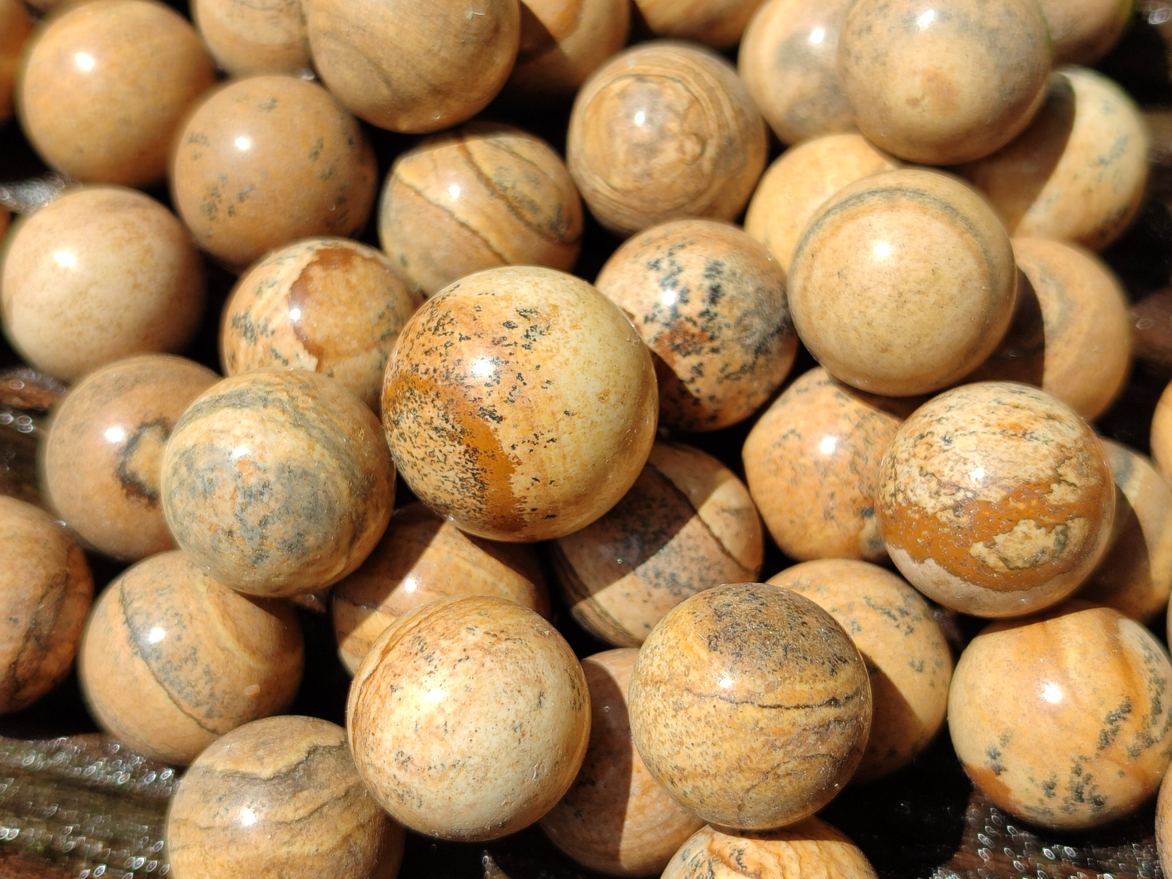 Polished Mini Namibian Desert Picture Stone Jasper Sphere-Balls - Sold Per Item - From Ais-Ais Namibia - Toprock Gemstones and Minerals 