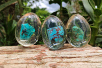 Polished Turquenite Howlite Egg In Resin - Sold Per Item - From China - Toprock Gemstones and Minerals 