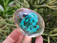 Polished Turquenite Howlite Egg In Resin - Sold Per Item - From China - Toprock Gemstones and Minerals 