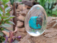 Polished Turquenite Howlite Egg In Resin - Sold Per Item - From China - Toprock Gemstones and Minerals 