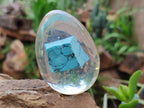 Polished Turquenite Howlite Egg In Resin - Sold Per Item - From China - Toprock Gemstones and Minerals 