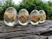 Polished Namibian Desert Picture Stone Jasper Eggs In Resin Egg  - Sold Per Item - From Ais-Ais Namibia - Toprock Gemstones and Minerals 