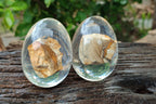 Polished Namibian Desert Picture Stone Jasper Eggs In Resin Egg  - Sold Per Item - From Ais-Ais Namibia - Toprock Gemstones and Minerals 