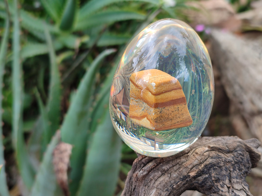 Polished Namibian Desert Picture Stone Jasper Eggs In Resin Egg  - Sold Per Item - From Ais-Ais Namibia - Toprock Gemstones and Minerals 