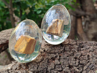 Polished Namibian Desert Picture Stone Jasper Eggs In Resin Egg  - Sold Per Item - From Ais-Ais Namibia - Toprock Gemstones and Minerals 