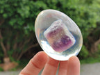 Polished Watermelon Fluorite Egg In Resin - Sold Per Item - From Uis, Namibia - Toprock Gemstones and Minerals 