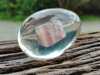 Polished Watermelon Fluorite Egg In Resin - Sold Per Item - From Uis, Namibia - Toprock Gemstones and Minerals 