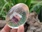 Polished Watermelon Fluorite Egg In Resin - Sold Per Item - From Uis, Namibia - Toprock Gemstones and Minerals 
