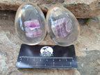 Polished Watermelon Fluorite Egg In Resin - Sold Per Item - From Uis, Namibia - Toprock Gemstones and Minerals 