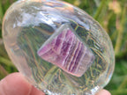 Polished Watermelon Fluorite Egg In Resin - Sold Per Item - From Uis, Namibia - Toprock Gemstones and Minerals 
