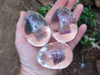 Polished Watermelon Fluorite Egg In Resin - Sold Per Item - From Uis, Namibia - Toprock Gemstones and Minerals 