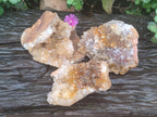 Natural Limonite Quartz Clusters x 3 From Zambia - Toprock Gemstones and Minerals 