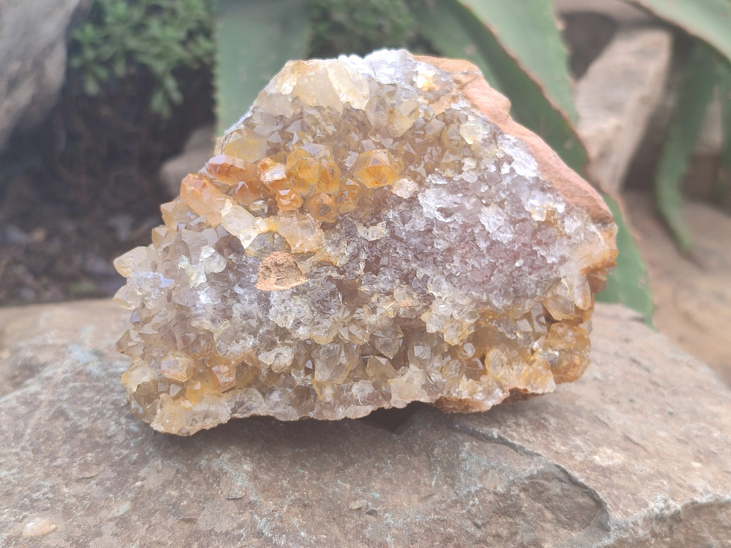 Natural Limonite Quartz Clusters x 3 From Zambia - Toprock Gemstones and Minerals 