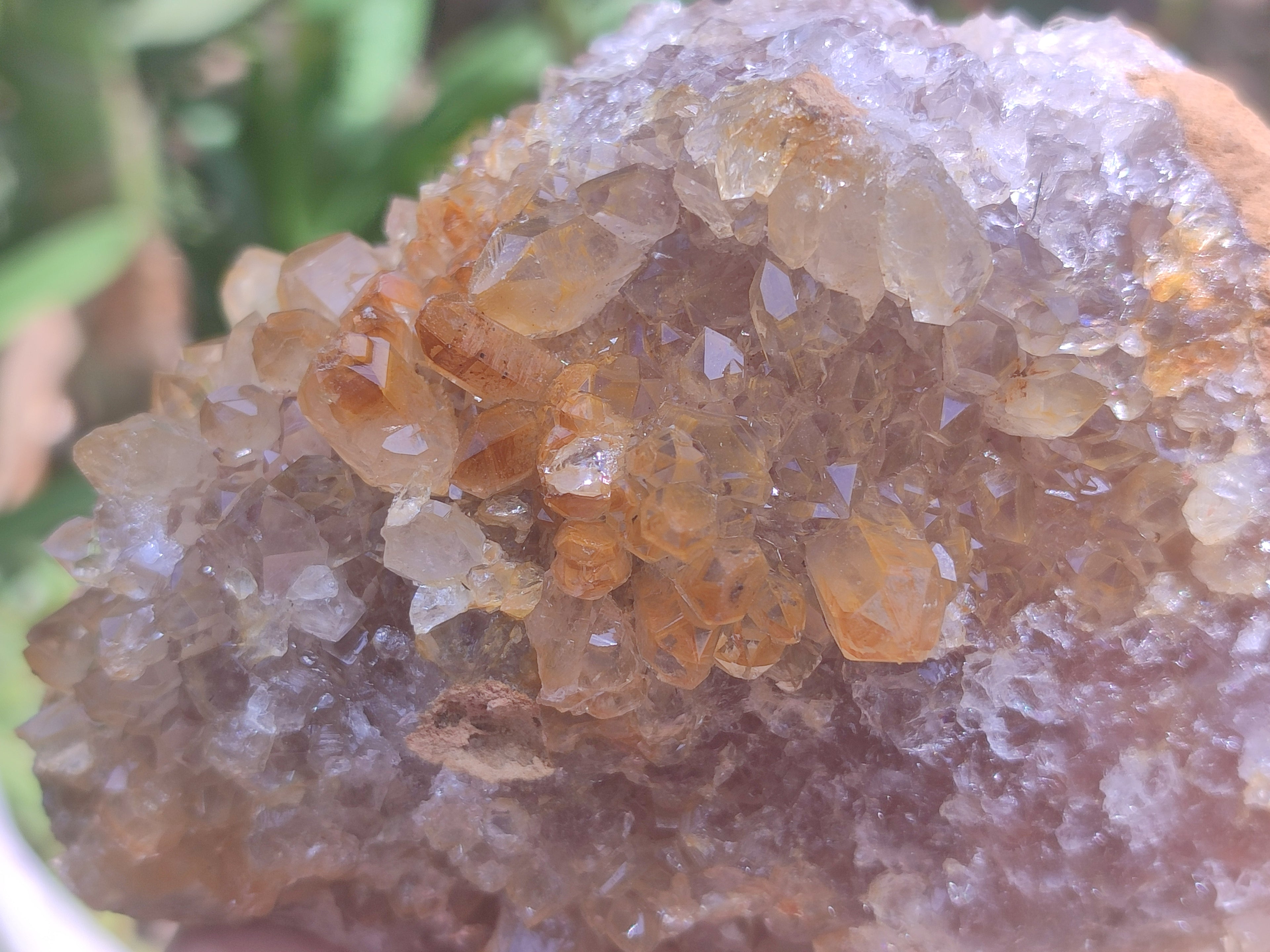 Natural Limonite Quartz Clusters x 3 From Zambia - Toprock Gemstones and Minerals 