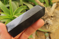 Polished Black Basalt Points x 12 From Antsirabe, Madagascar