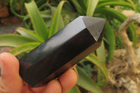 Polished Black Basalt Points x 12 From Antsirabe, Madagascar