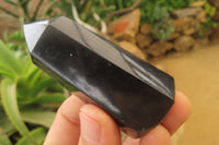 Polished Black Basalt Points x 12 From Antsirabe, Madagascar