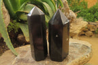 Polished Black Basalt Points x 12 From Antsirabe, Madagascar - Toprock Gemstones and Minerals 