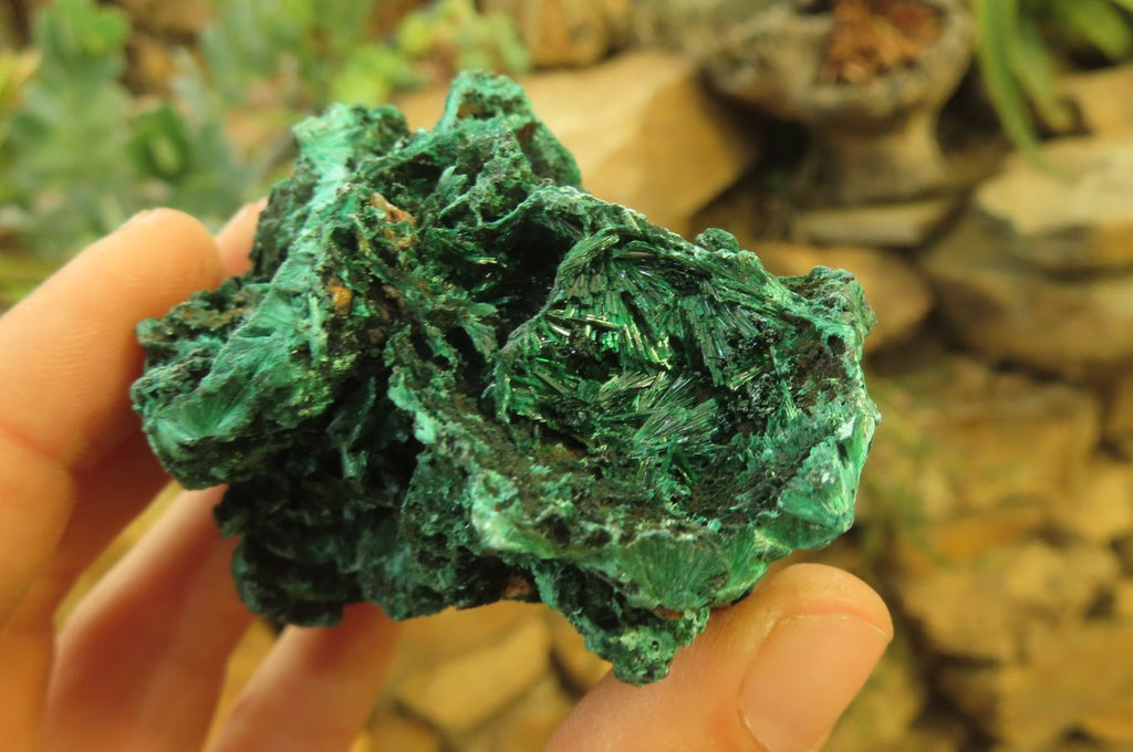 Natural Silky Malachite Specimens x 6 From Kasompe, Congo - Toprock Gemstones and Minerals 