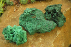 Natural Silky Malachite Specimens x 3 From Kasompe, Congo - Toprock Gemstones and Minerals 