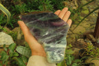 Polished Watermelon Fluorite Slices x 4 From Uis, Namibia - Toprock Gemstones and Minerals 