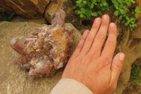 Natural Red Hematoid Quartz Clusters x 2 From Karoi, Zimbabwe - Toprock Gemstones and Minerals 