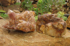 Natural Red Hematoid Quartz Clusters x 2 From Karoi, Zimbabwe - Toprock Gemstones and Minerals 