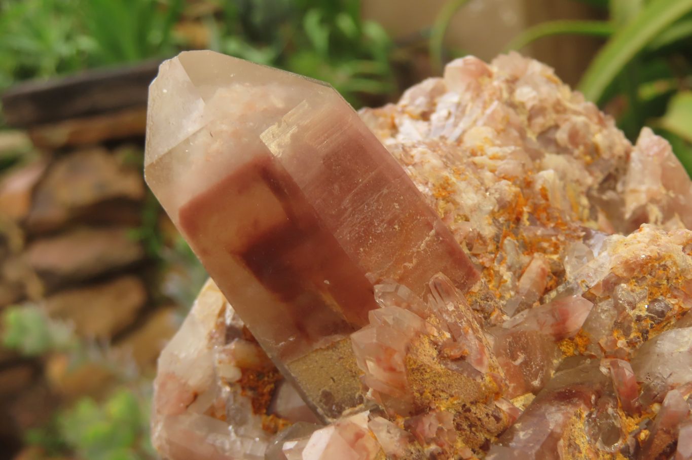 Natural Red Hematoid Quartz Clusters x 2 From Karoi, Zimbabwe - Toprock Gemstones and Minerals 
