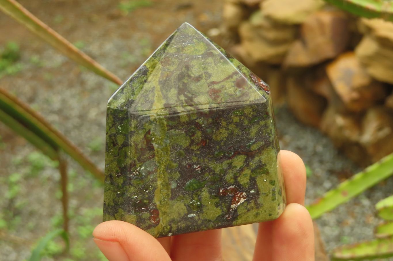 Polished Dragons Blood Stone Points x 6 From Tshipise, South Africa - Toprock Gemstones and Minerals 