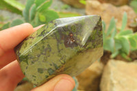 Polished Dragons Blood Stone Points x 6 From Tshipise, South Africa - Toprock Gemstones and Minerals 